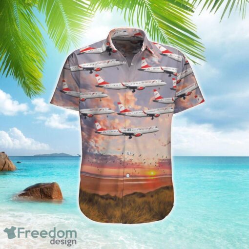 Austrian Airlines Embraer 195LR (ERJ-190-200LR) Hawaiian Shirt Gift For Summer Vacation Product Photo 1