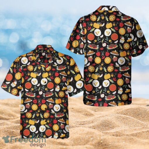 Autumn Vibe Autumn Pattern Thanksgiving Gifts For Him Full Over Print Hawaiian Shirt Product Photo 1