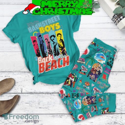 Backstreet Boys Back At The Beach Cancun 2024 Fleece Pajamas Set Full Print Christmas For Women - Backstreet Boys Back At The Beach Cancun 2024 Fleece Pajamas Set-1