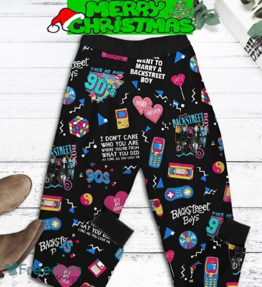 Backstreet Boys I Supposed To Marry Backstreet Boys Black Fleece Pajamas Set Christmas For Family - Backstreet Boys I Supposed To Marry Backstreet Boys Black Fleece Pajamas Set-2