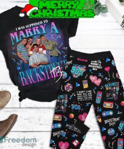 Backstreet Boys I Supposed To Marry Backstreet Boys Black Fleece Pajamas Set Christmas For Family - Backstreet Boys I Supposed To Marry Backstreet Boys Black Fleece Pajamas Set-3