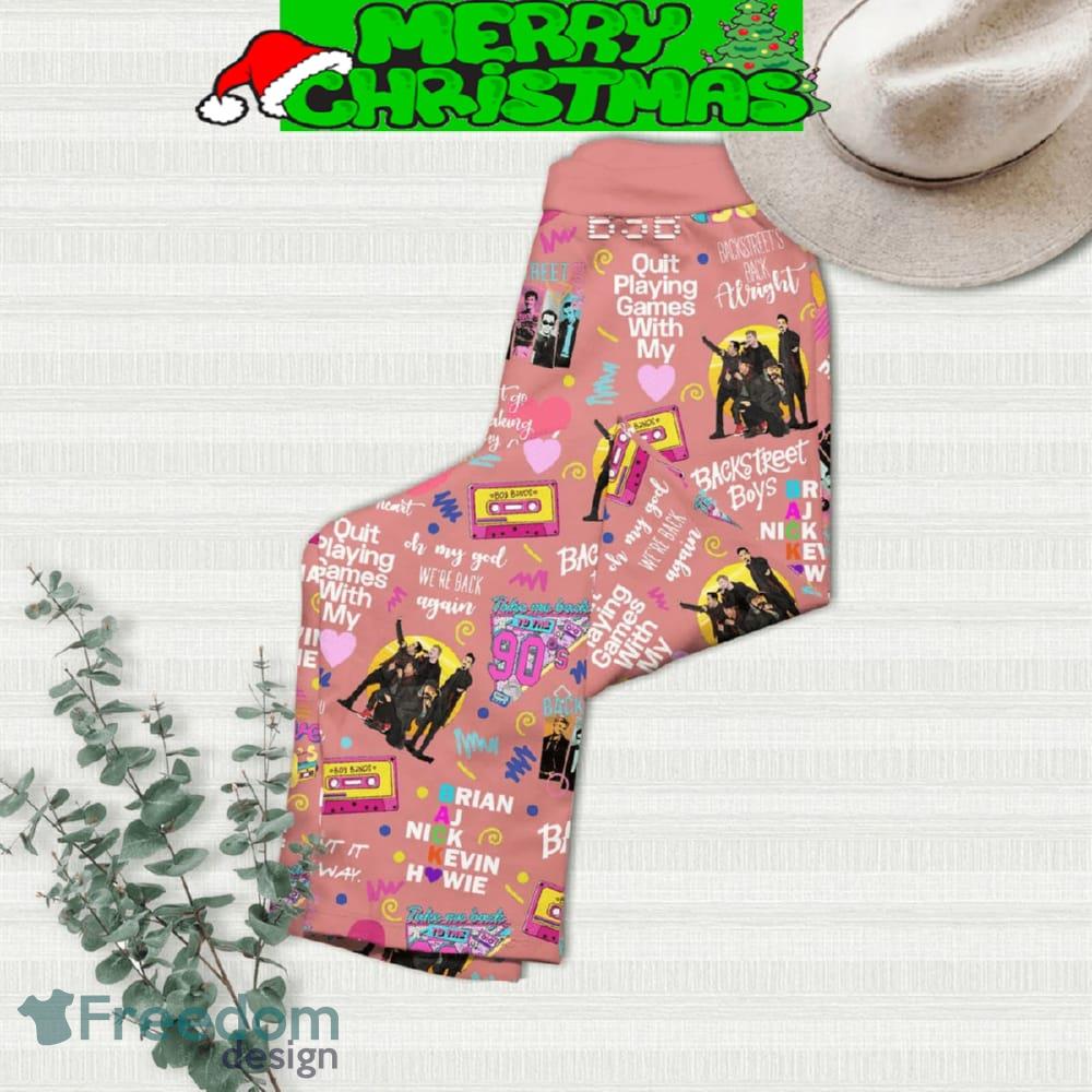 Backstreet Boys Quit Playing Game With My Backstreet Boys Pink Fleece Pajamas Set Gift Family - Backstreet Boys Quit Playing Game With My Backstreet Boys Pink Fleece Pajamas Set-1