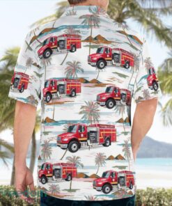 Baker County Fire Rescue 3D Summer Aloha Hawaiian Shirt Product Photo 2