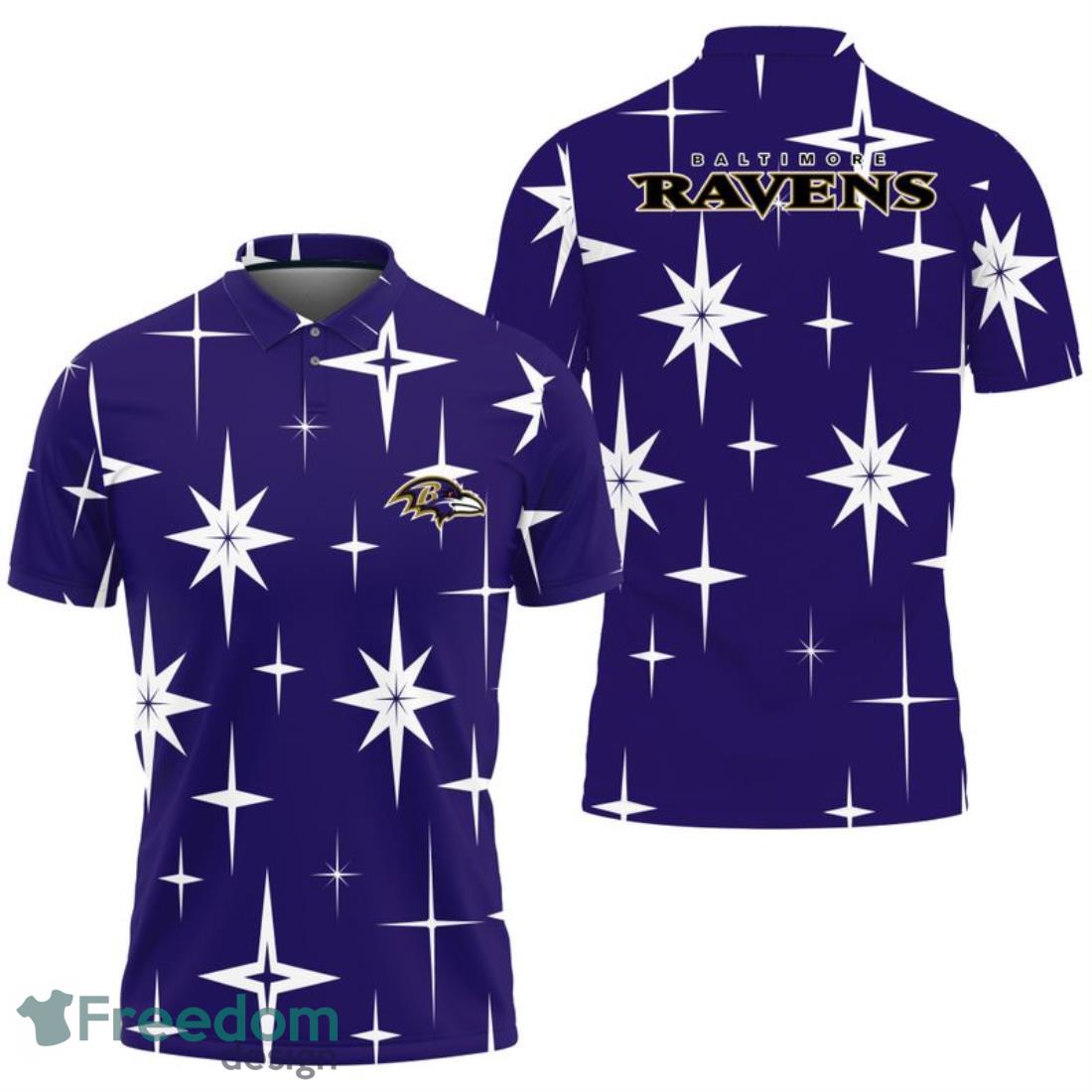 Baltimore Ravens Sparkle Pattern Polo Shirt image Baltimore Ravens Sparkle Pattern Polo Shirt Product Photo 1