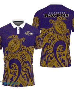 Baltimore Ravens Turtle Polynesian Pattern Polo Shirt