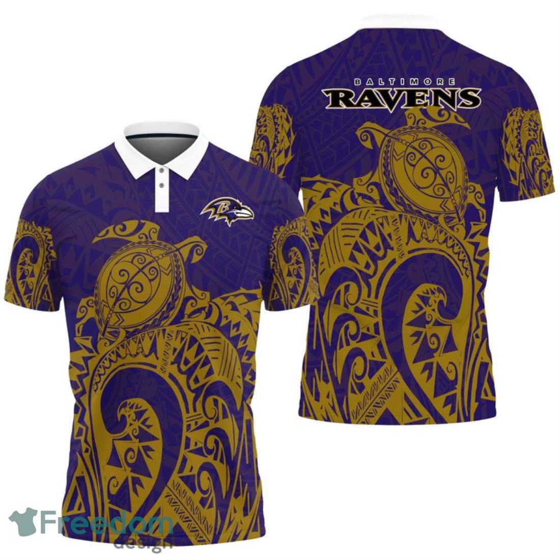 Baltimore Ravens Turtle Polynesian Pattern Polo Shirt image Baltimore Ravens Turtle Polynesian Pattern Polo Shirt Product Photo 1