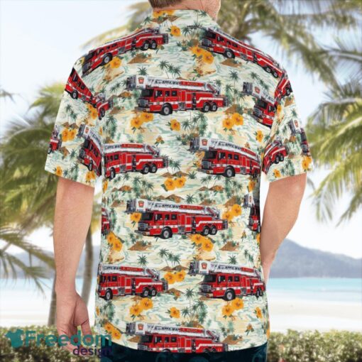 Bangor Fire Department, Maine Ladder Hawaiian Shirt Gift For Summer Vacation Product Photo 4