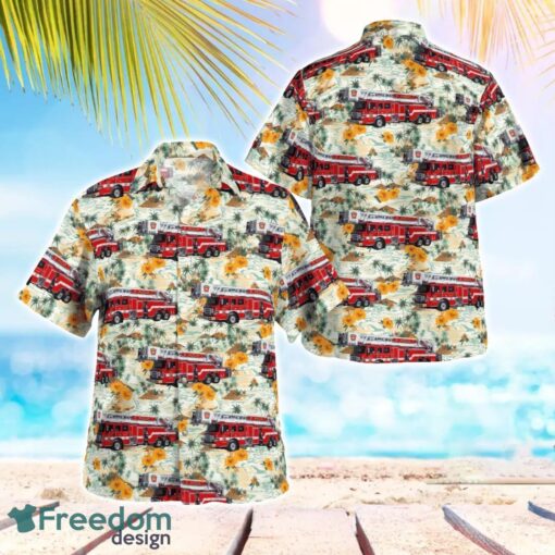 Bangor Fire Department, Maine Ladder Hawaiian Shirt Gift For Summer Vacation Product Photo 1