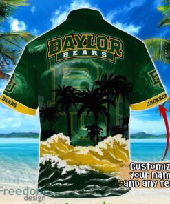 Baylor Bears NCAA Hawaiian Shirt Coconut Tree Waves Beach Hawaii Shirt Custom Name For Fans Product Photo 3