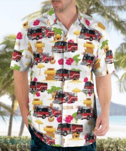 Beecher, Illinois, Beecher Fire Protection District Tropical 3D Hawaiian Shirt Gift For Summer Product Photo 2