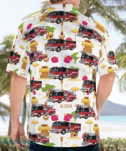 Beecher, Illinois, Beecher Fire Protection District Tropical 3D Hawaiian Shirt Gift For Summer Product Photo 3