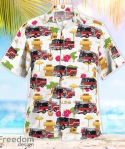 Beecher, Illinois, Beecher Fire Protection District Tropical 3D Hawaiian Shirt Gift For Summer Product Photo 4