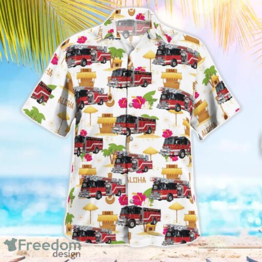 Beecher, Illinois, Beecher Fire Protection District Tropical 3D Hawaiian Shirt Gift For Summer Product Photo 4