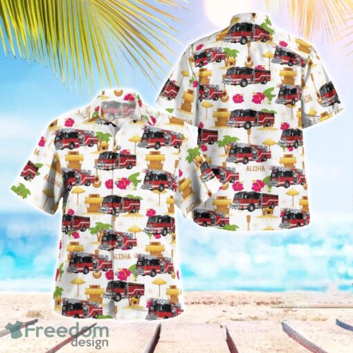 Beecher, Illinois, Beecher Fire Protection District Tropical 3D Hawaiian Shirt Gift For Summer Product Photo 1