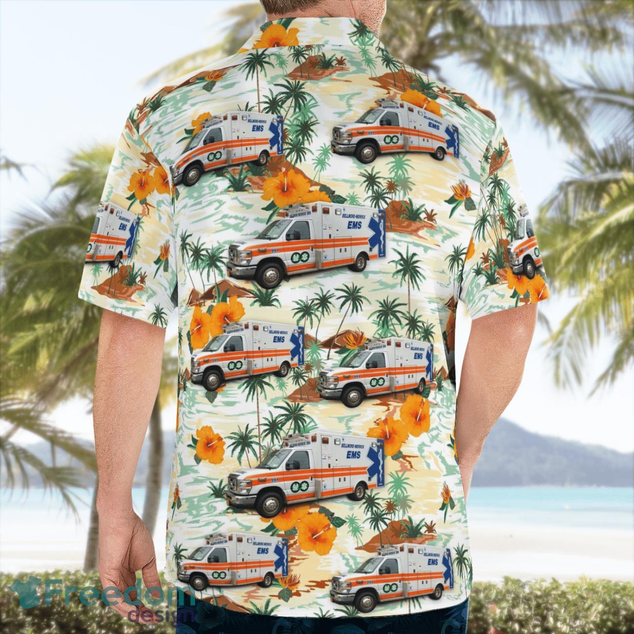Bellmore-Merrick EMS Beach Hawaiian Shirt Summer Gift Bellmore-Merrick EMS Beach Hawaiian Shirt Summer Gift Product Photo 2