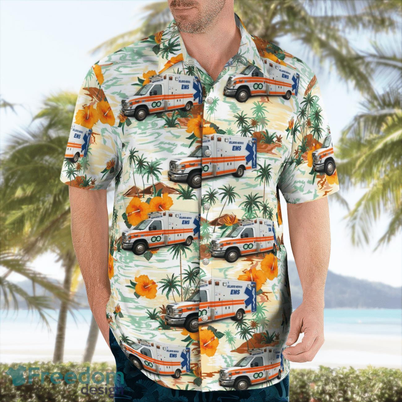 Bellmore-Merrick EMS Beach Hawaiian Shirt Summer Gift Bellmore-Merrick EMS Beach Hawaiian Shirt Summer Gift Product Photo 4