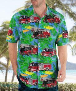 Belvidere, Illinois, Belvidere Fire Department Beach Hawaiian Shirt Product Photo 4