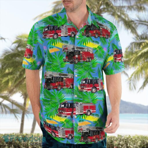 Belvidere, Illinois, Belvidere Fire Department Beach Hawaiian Shirt Product Photo 4