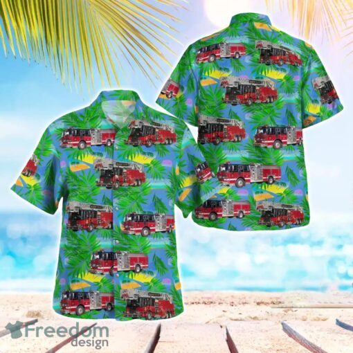 Belvidere, Illinois, Belvidere Fire Department Beach Hawaiian Shirt Product Photo 1