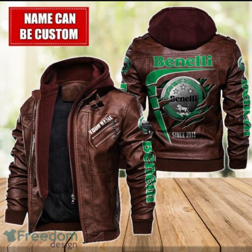 Benelli 2D Leather Jacket For Men Custom Name Special Gift Ideas Product Photo 2