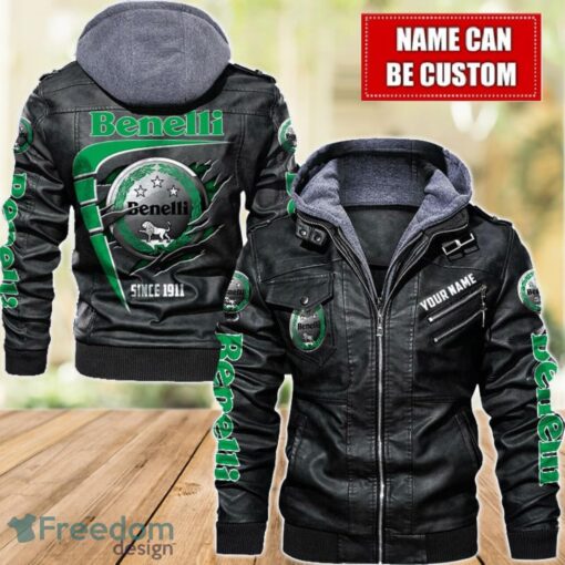 Benelli 2D Leather Jacket For Men Custom Name Special Gift Ideas Product Photo 1