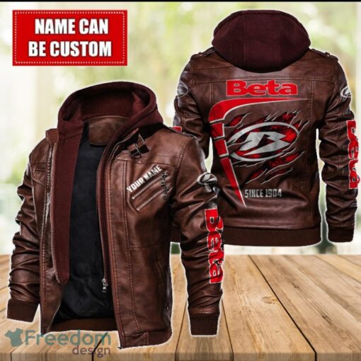 Beta motorcycles 2D Leather Jacket For Men Custom Name Special Gift Ideas Product Photo 2