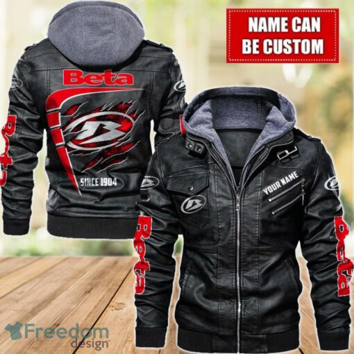 Beta motorcycles 2D Leather Jacket For Men Custom Name Special Gift Ideas Product Photo 1