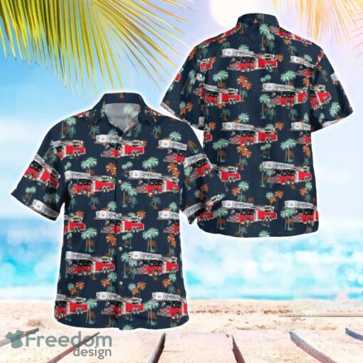 Biddeford Fire Department, Maine Hawaiian Shirt Gift For Summer Vacation Product Photo 1