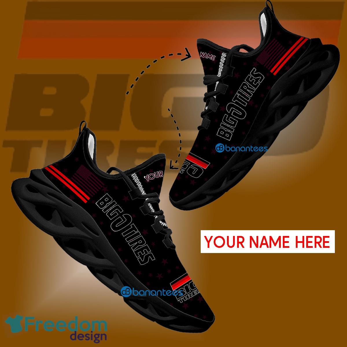 Big O Tires Sport Sneaker Mark Custom Name Gift Max Soul Shoes USA Flag Star New For Fans - Big O Tires Running Shoes New Trending Personalized Photo 1