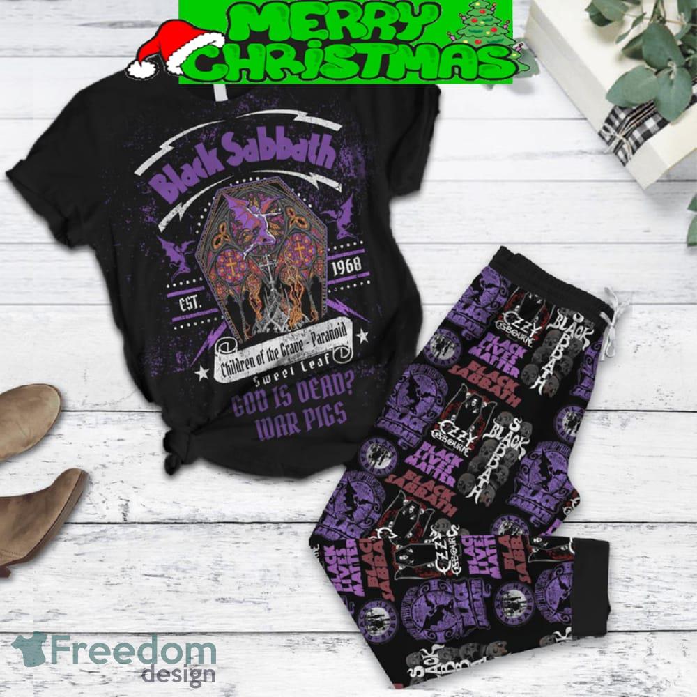 Black Sabbath God Is Dead War Pigs Fleece Pajamas Set For Christmas - Black Sabbath God Is Dead War Pigs Fleece Pajamas Set-1