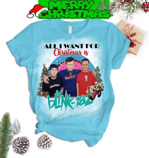 Blink 182 All I Want For Christmas Is Blink 182 Jingle Bell Rock Sat It Ain’t Snow Winter Holiday Fleece Pajama Sets All Over Print Christmas Gift - 310724-141837