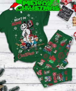 Blink 182 Won’t Be Home For Christmas Jingle Bell Rock Sat It Ain’t Snow Winter Holiday Fleece Pajama Sets For Christmas - 310724-142707