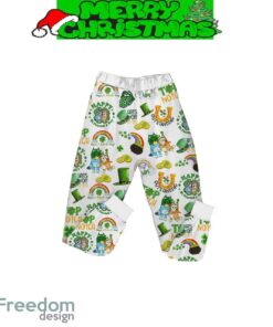 Bluey May Your Day Be Touched By Some Irish Luck Fleece Pajamas Set White Design Christmas For Family - Bluey May Your Day Be Touched By Some Irish Luck Fleece Pajamas Set White Design-2