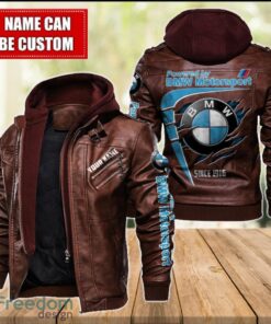 BMW 2D Leather Jacket For Men Custom Name Special Gift Ideas Product Photo 2