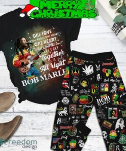 Bob Marley One Love True Love Fleece Pajamas Set All Over Print Christmas Gift - Bob Marley One Love True Love Fleece Pajamas Set-1