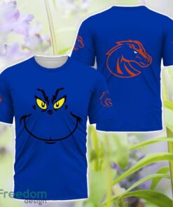 Boise State Broncos Grinch Face All Over Printed 3D T-Shirt Sweatshirt Hoodie Product Photo 3