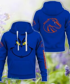 Boise State Broncos Grinch Face All Over Printed 3D T-Shirt Sweatshirt Hoodie Product Photo 1