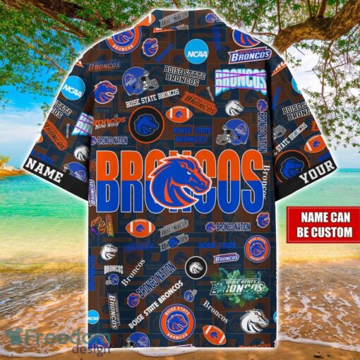 Boise State Broncos Logo Hawaiian Shirt For Fans Trending Beach Shirt Custom Name Product Photo 2