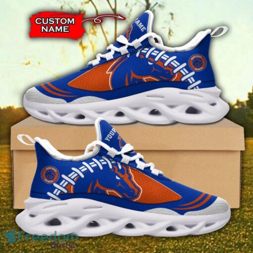 Boise State Broncos NCAA Max Soul Shoes Big Logo And Custom Name Sneakers For Men Women Product Photo 2