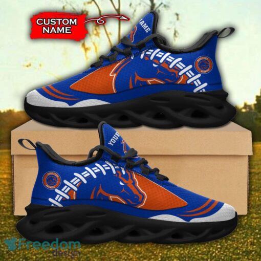 Boise State Broncos NCAA Max Soul Shoes Big Logo And Custom Name Sneakers For Men Women Product Photo 1