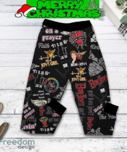 Bon Jovi Always Livin’ On A Prayer I’m A Jovi Girl Fleece Pajamas Set For Christmas - Bon Jovi Always Livin’ On A Prayer I’m A Jovi Girl Fleece Pajamas Set-2