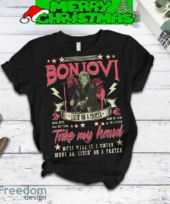 Bon Jovi Livin’ On A Prayer Take My Hand Fleece Pajamas Set Full Print Christmas For Women - Bon Jovi Livin’ On A Prayer Take My Hand Fleece Pajamas Set-3