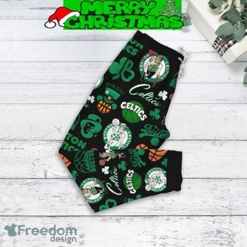 Boston Celtics Kind Of Girls Fleece Pajamas Set All Over Print Christmas Gift - Boston Celtics Kind Of Girls Fleece Pajamas Set-3