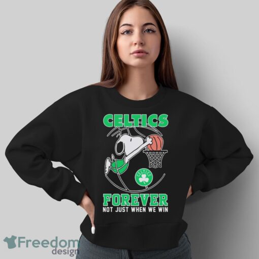 Boston Celtics Snoopy Plays Basketball Forever Not Just When We Win 2024 Shirt - Sweatshirt