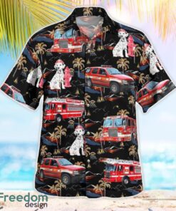 Boston Fire Department & Dalmatian Fire Dog Hawaiian Shirt Gift For Summer Vacation Product Photo 2