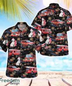 Boston Fire Department & Dalmatian Fire Dog Hawaiian Shirt Gift For Summer Vacation