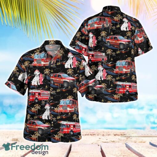 Boston Fire Department & Dalmatian Fire Dog Hawaiian Shirt Gift For Summer Vacation Product Photo 1