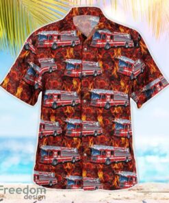 Boston Fire Department Ladder Truck Hawaiian Shirt Gift For Summer Vacation Product Photo 2