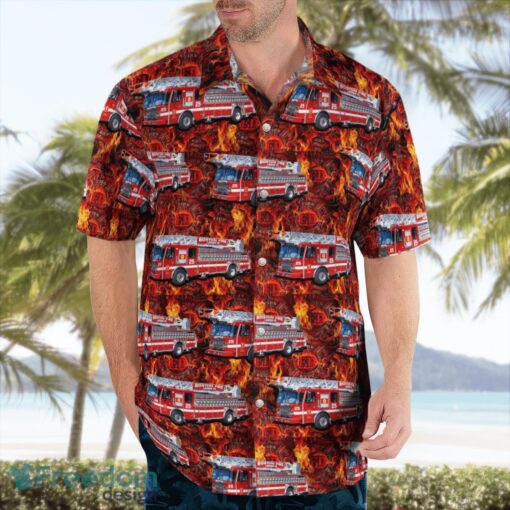 Boston Fire Department Ladder Truck Hawaiian Shirt Gift For Summer Vacation Product Photo 3