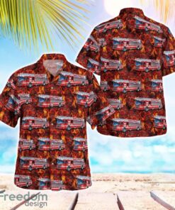 Boston Fire Department Ladder Truck Hawaiian Shirt Gift For Summer Vacation